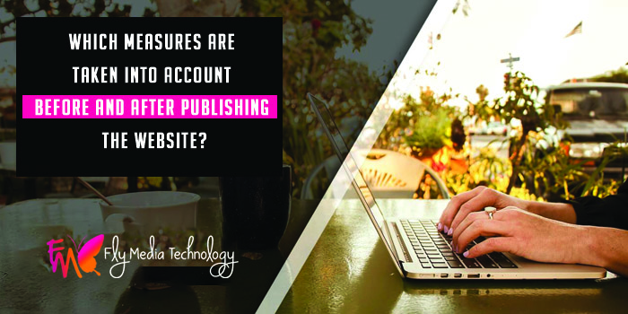 Which measures are taken into account before and after publishing the website
